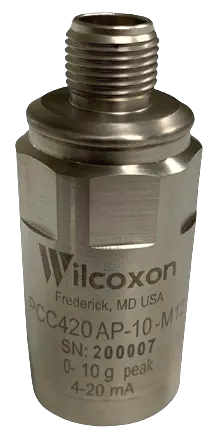 Wilcoxon - PCC420 ( Compact vibration transmitter, 4-20 mA vibration sensor )_PCC420AP-10-M12_Images_PCC420A-M12-vibration-transmitter.webp