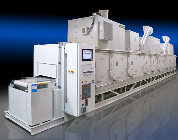 Curing Lens Coatings — Conveyor Oven 